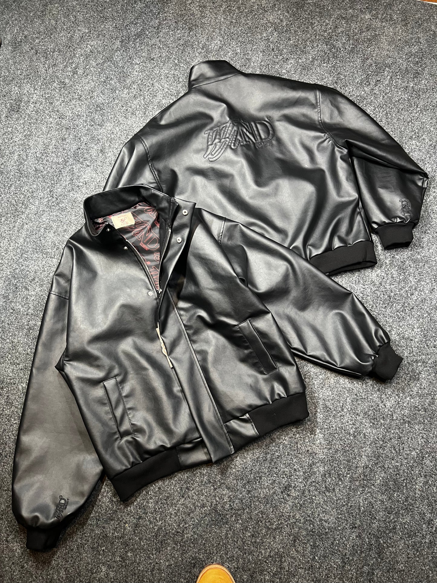 TALK TO ME NICE, BLACK LEATHER JACKET