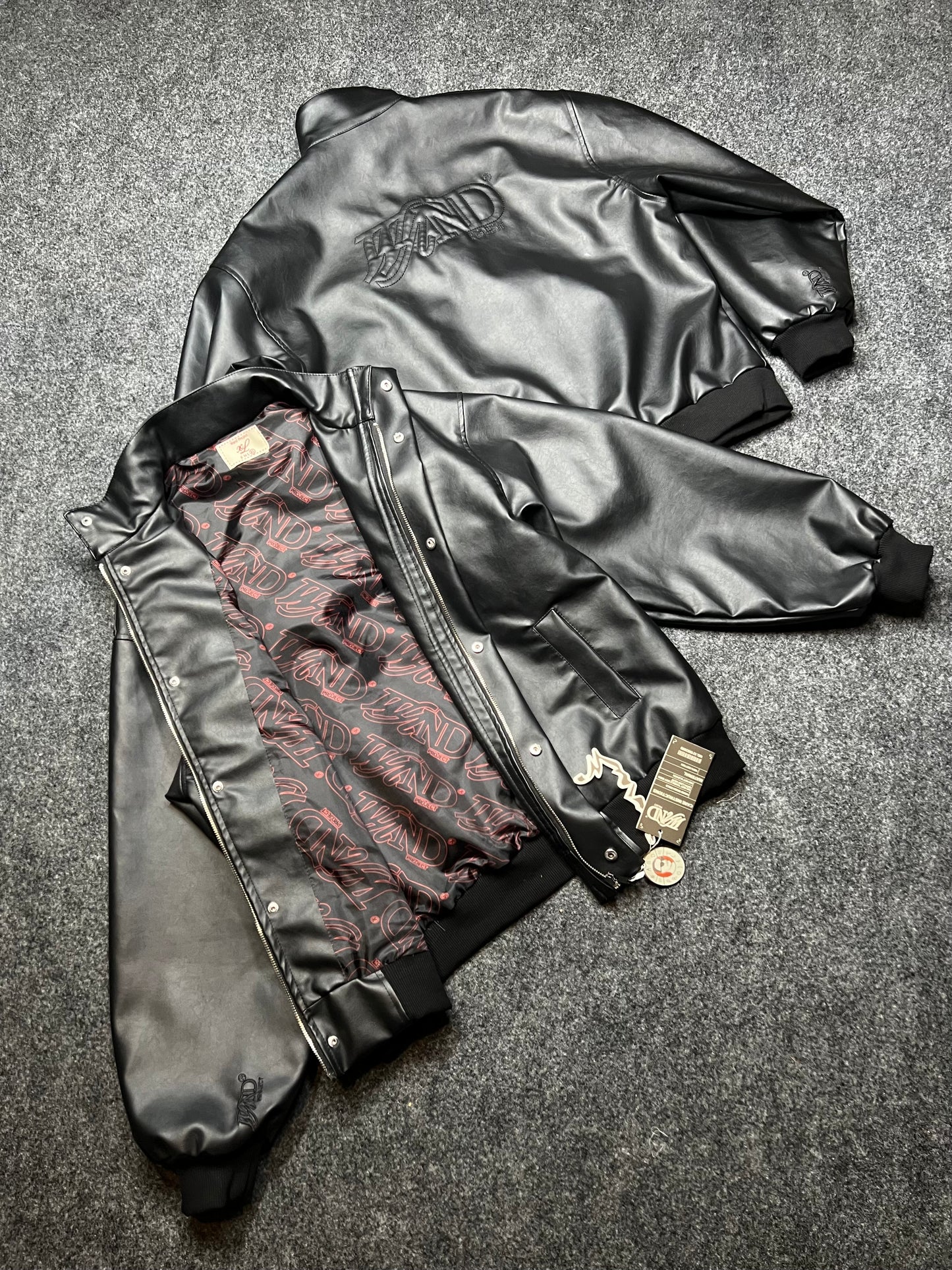 TALK TO ME NICE, BLACK LEATHER JACKET