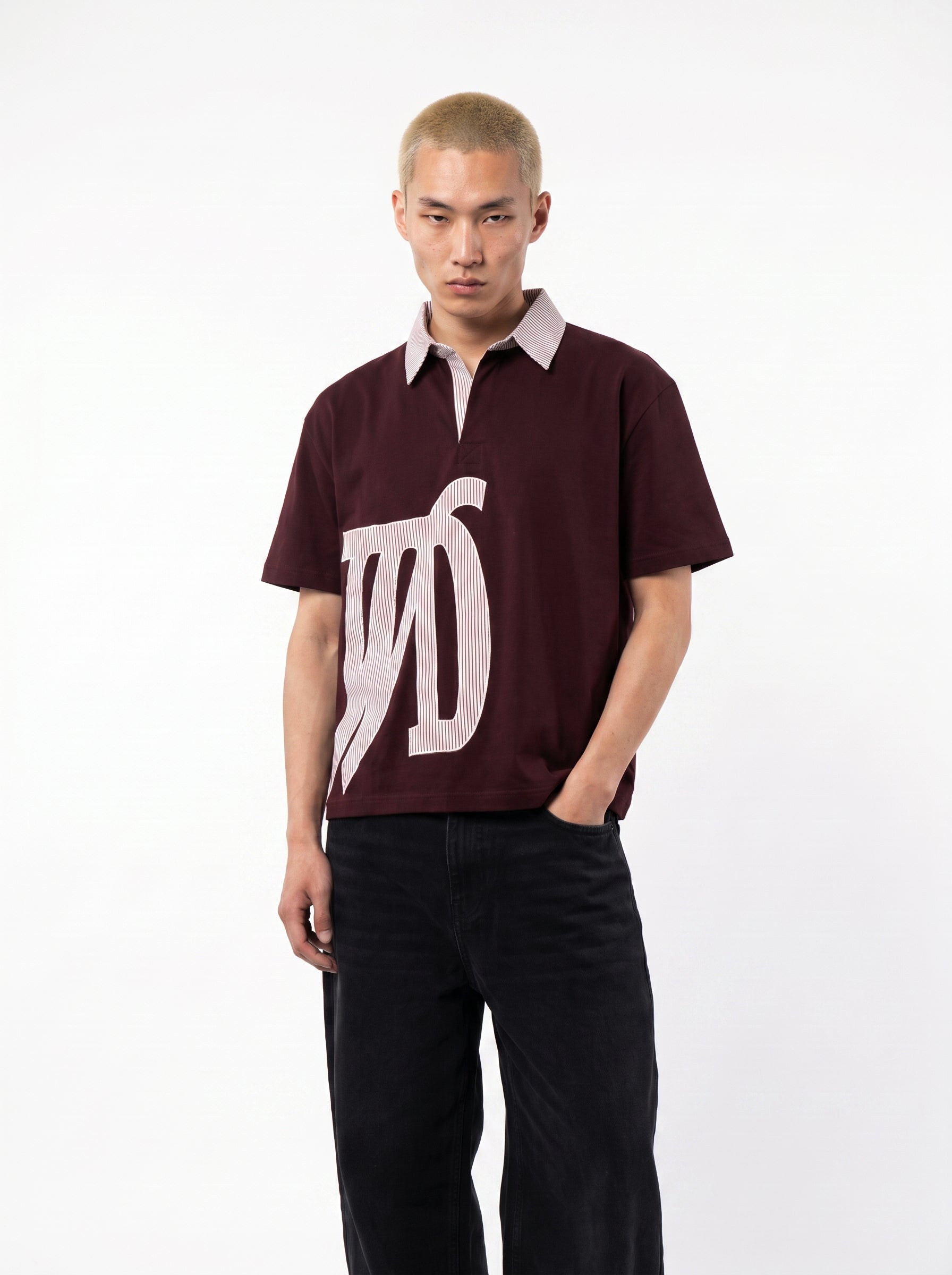 Keep icon polo burgundy tee