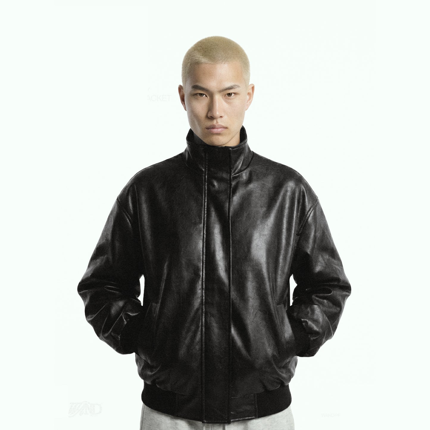 TALK TO ME NICE, BLACK LEATHER JACKET